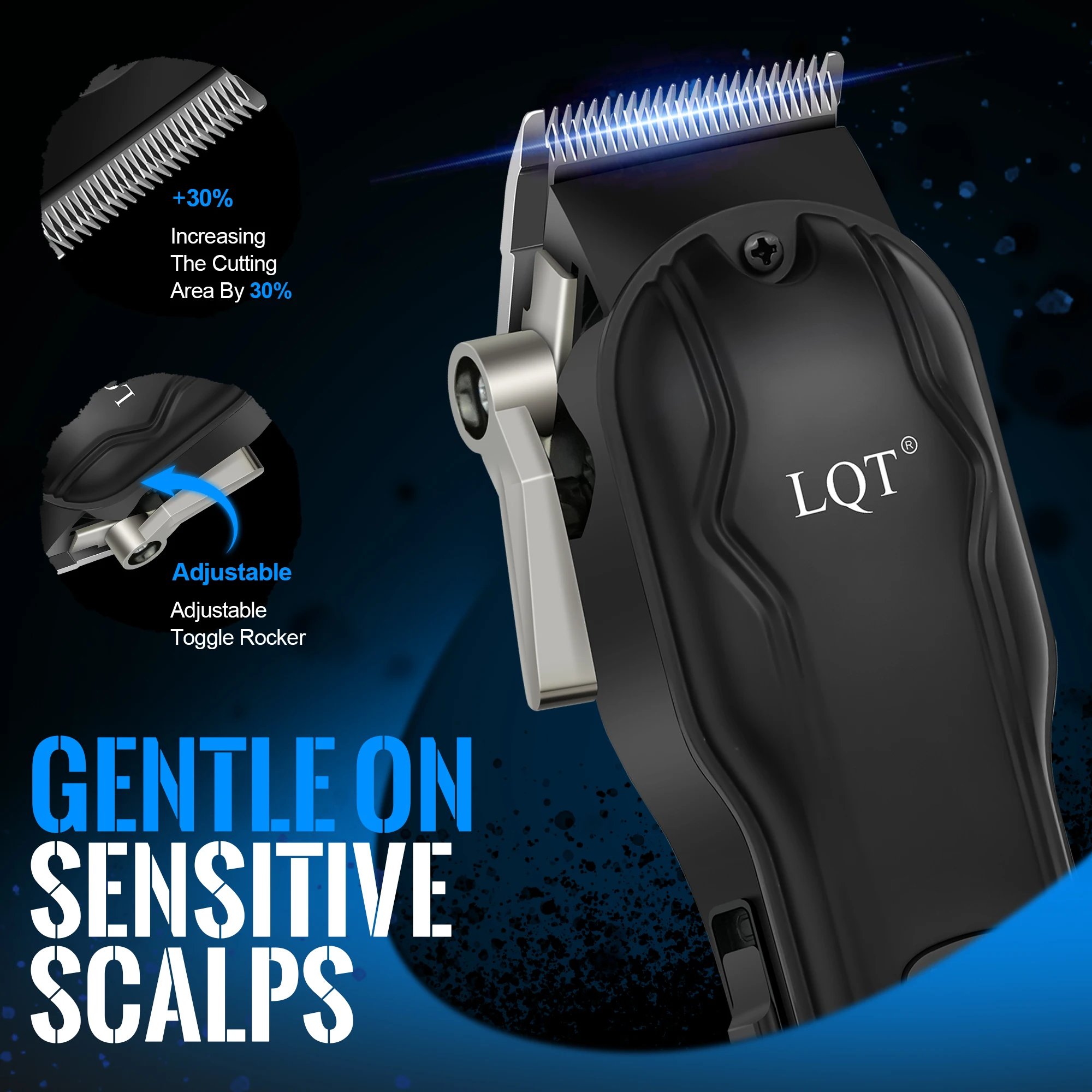 New High Quality Professional Men's Hair Clipper - High-Power Adjustable Wireless Hair Trimmer - Zero-Gap Trimmer Kit Boyfriend