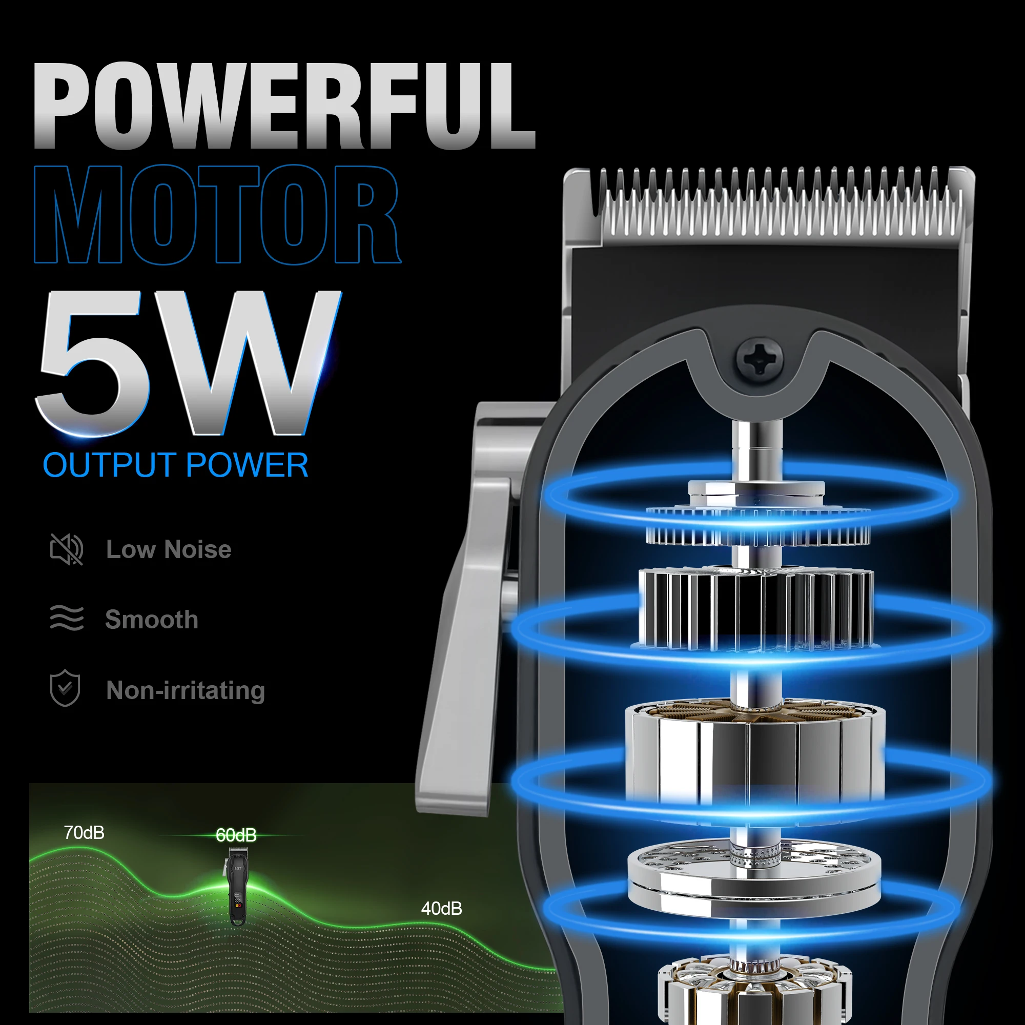 New High Quality Professional Men's Hair Clipper - High-Power Adjustable Wireless Hair Trimmer - Zero-Gap Trimmer Kit Boyfriend