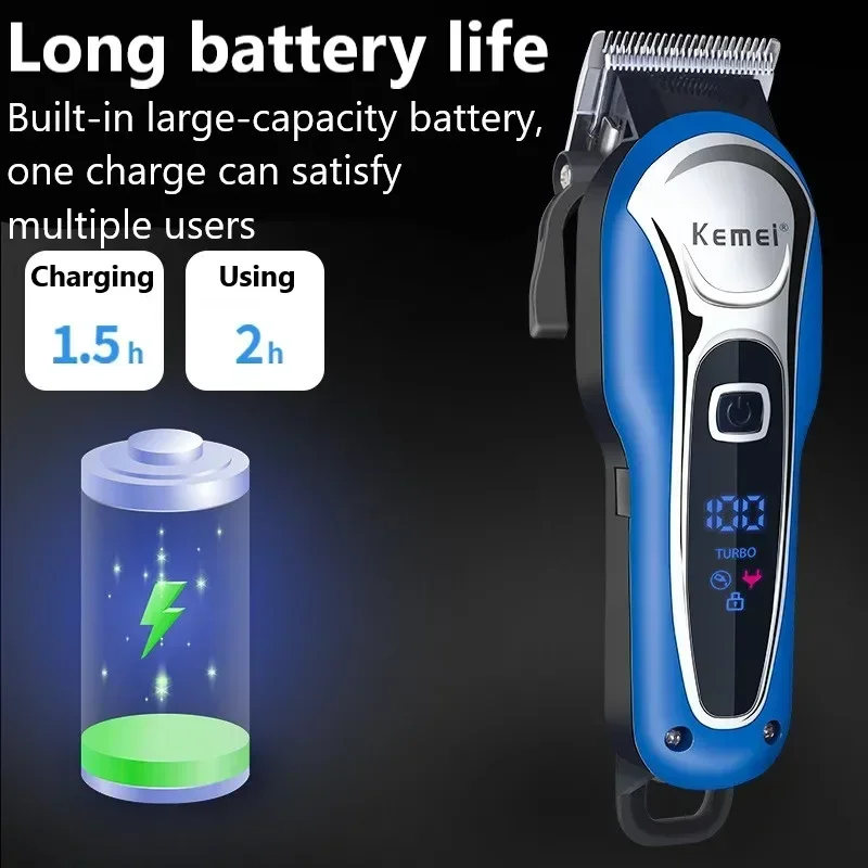 Kemei Hair Clipper Km-1995 Km-2293 Km-TX10 Barber Blading Hair Cutting Machine Clipper Grooming Cordless Rechargeable Shaver