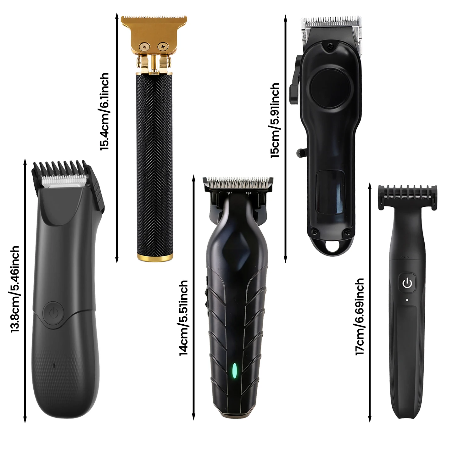 Professional Hair Clipper Set for Men, Cordless Haircut Kit Hair Clipper T-Blade Trimmer Electric Shaver