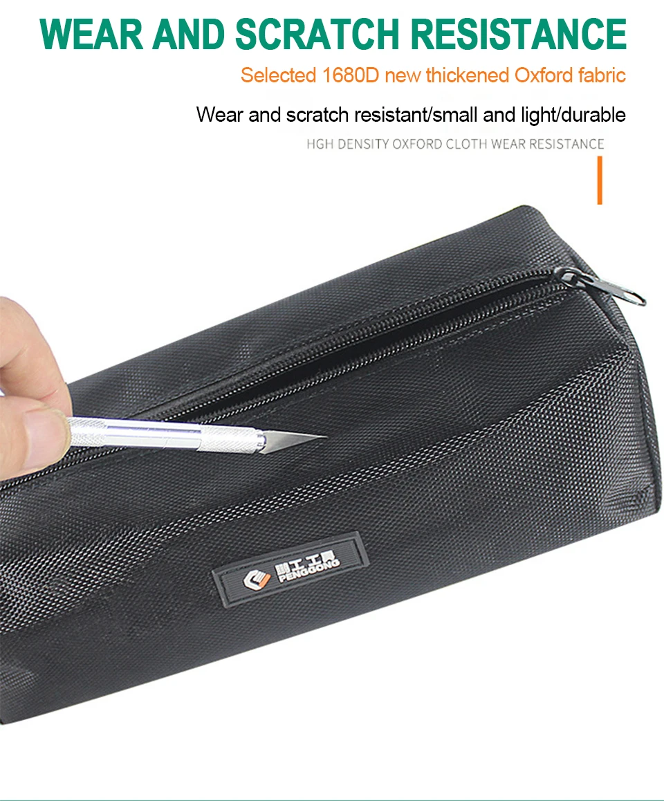 Hand Tool Bag Oxford Canvas Waterproof Storage Tool Bag Screws Nails Drill Bit Metal Parts Organizer Bag Portable Zipper Pouch
