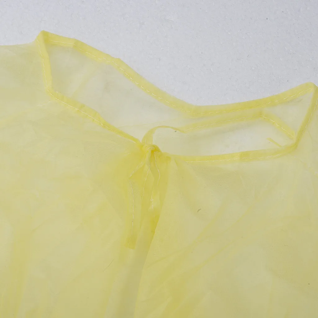 10pcs Unisex Disposable Protective Isolation Clothing Anti-spitting Waterproof Anti-oil Stain Nursing Gown Anti-fog Nursing Suit