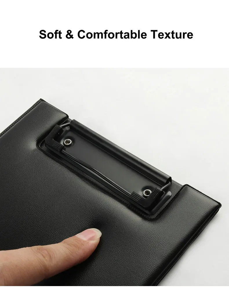 PU Leather Clipboard A4 Conference Folder Writing Pad High Quality Padfolio A5 Foldable Clipboard With Storage