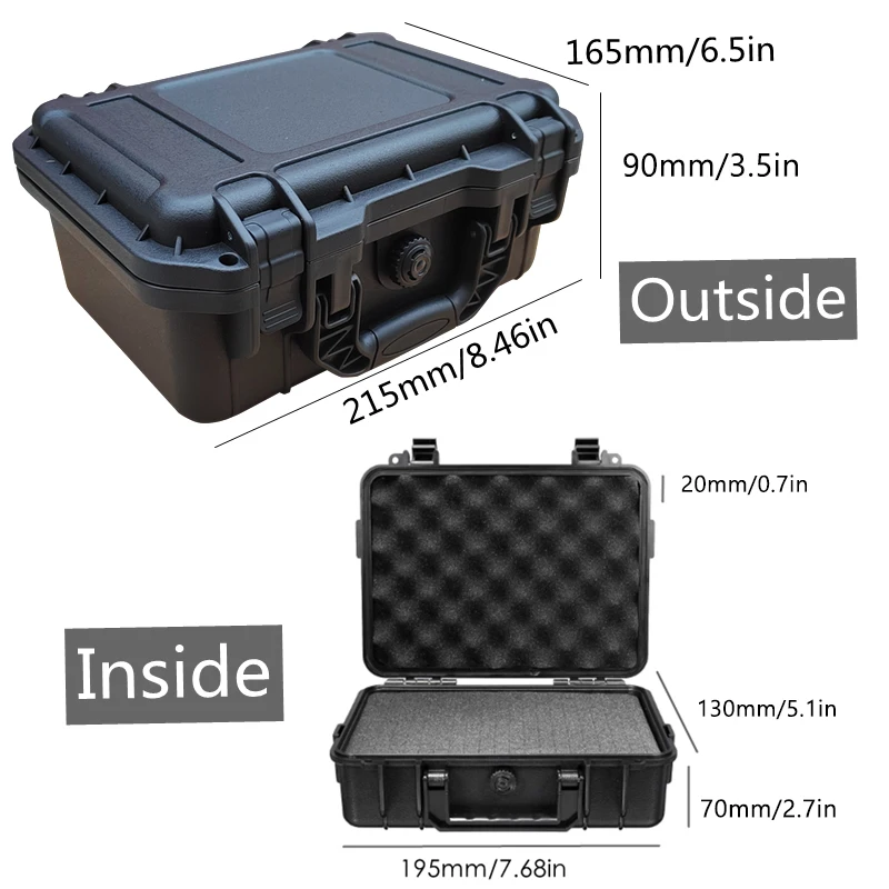 Waterproof Hard Carry Case Bag Tool Case Safety Instrument Equipment Toolbox Storage Box Organizer Safety Protector Organizer