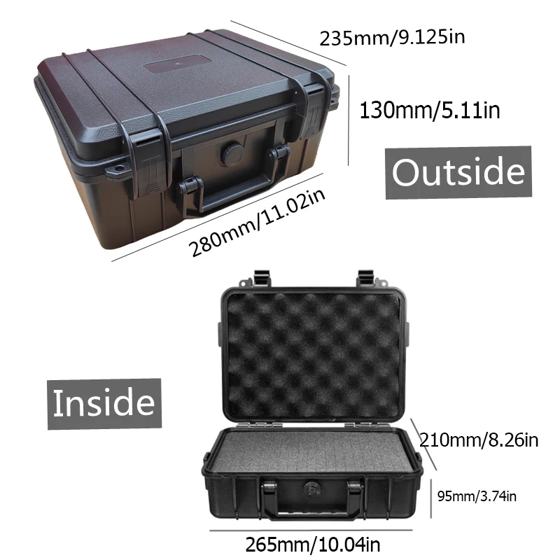 Waterproof Hard Carry Case Bag Tool Case Safety Instrument Equipment Toolbox Storage Box Organizer Safety Protector Organizer