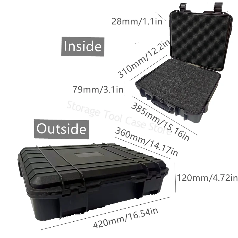 Waterproof Hard Carry Case Bag Tool Case Safety Instrument Equipment Toolbox Storage Box Organizer Safety Protector Organizer