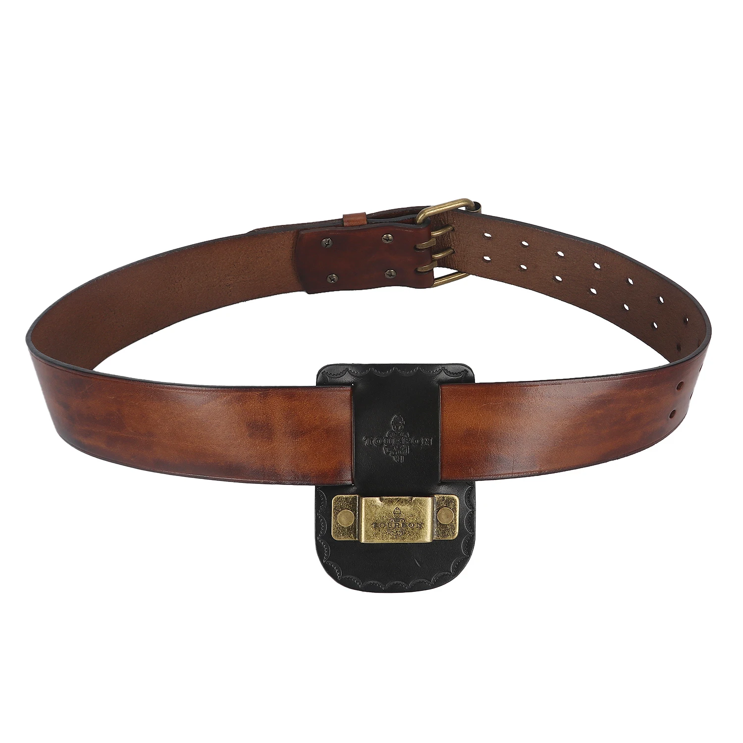 Tourbon Genuine Leather Tape Measure Holder Tool Tapes Holster Metal Clip on Belt