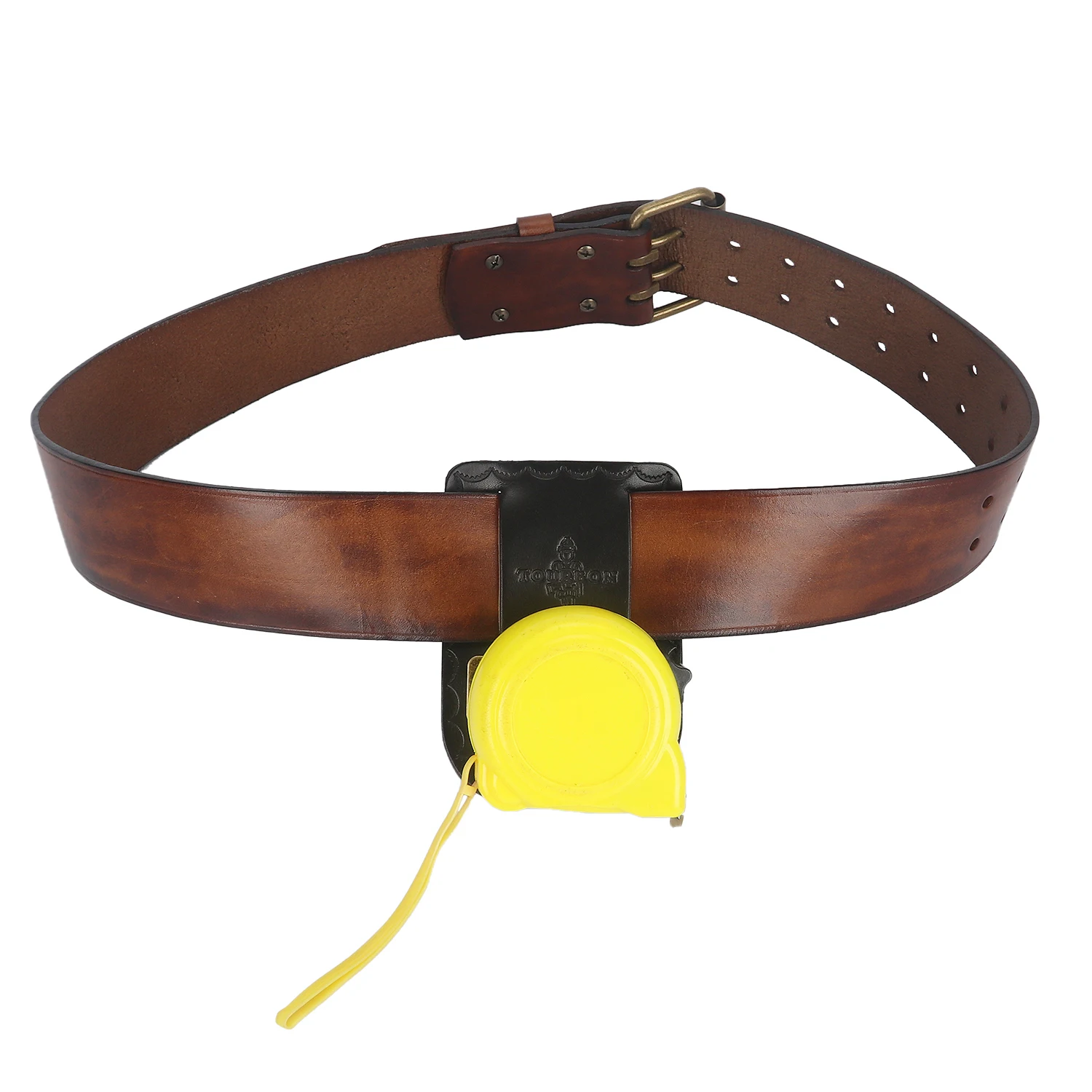 Tourbon Genuine Leather Tape Measure Holder Tool Tapes Holster Metal Clip on Belt