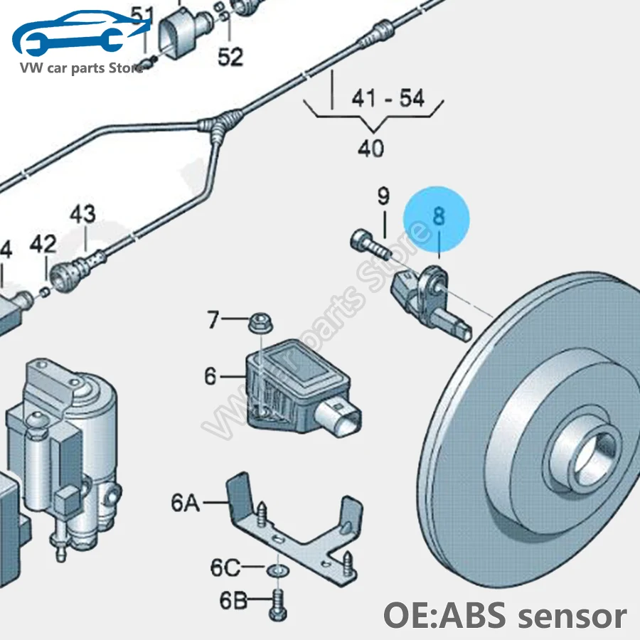 OEM ABS Wheel Speed Sensor For VW Beetle Tiguan Golf Jetta Sciricco Passat CC B7 Caddy WHT003857 WHT003856 WHT003859 WHT003858