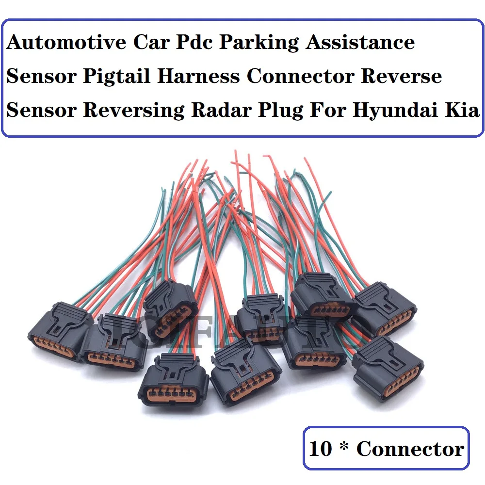 1/2/4/10 Pieces Connector of Pdc Parking Assistance Sensor Pigtail Harness Reverse Sensor Reversing Radar Plug for Hyundai Kia