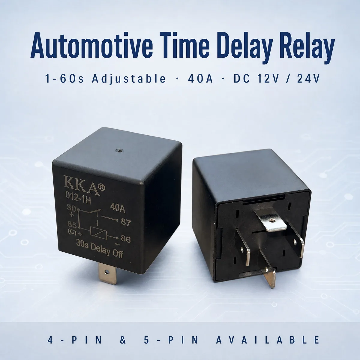 12V Time Delay Relay SPDT SPST Relay, 1s 6s 10s 30s 1min Second Delay on Relay, Programmable Delay on Delay Off Relay