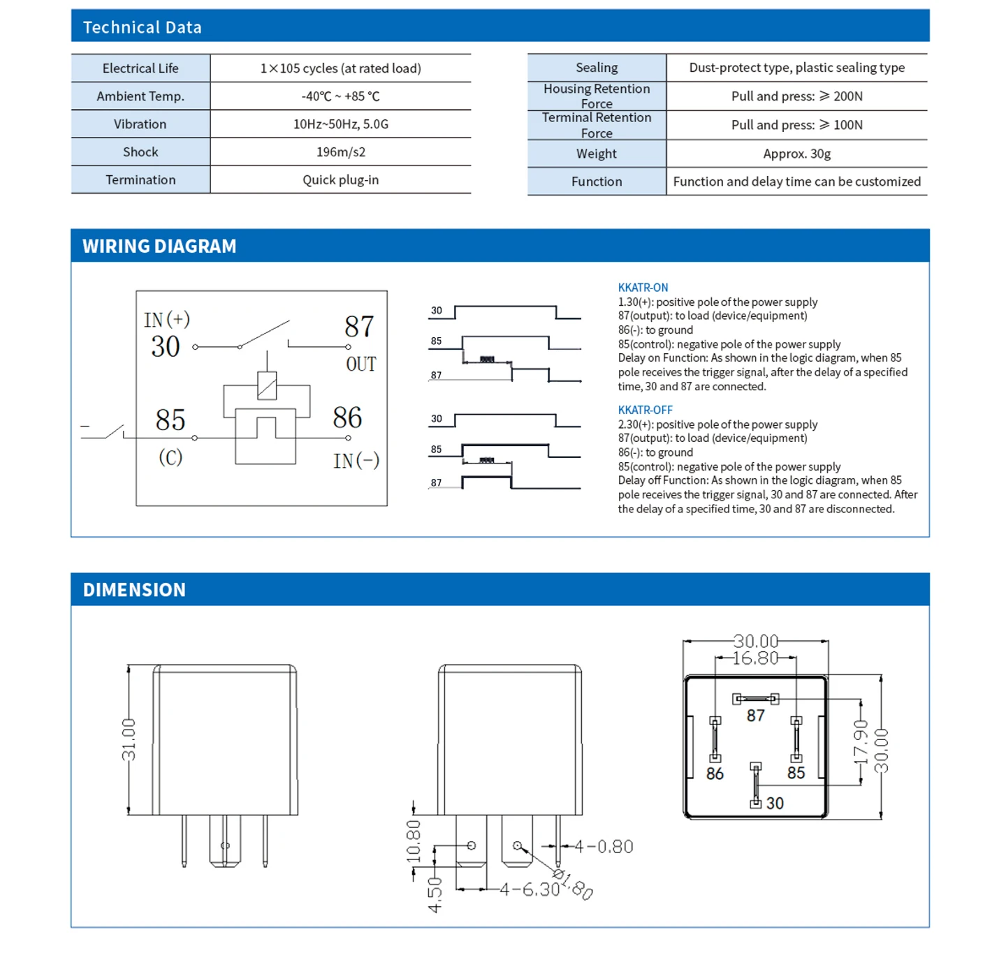 12V Time Delay Relay SPDT SPST Relay, 1s 6s 10s 30s 1min Second Delay on Relay, Programmable Delay on Delay Off Relay