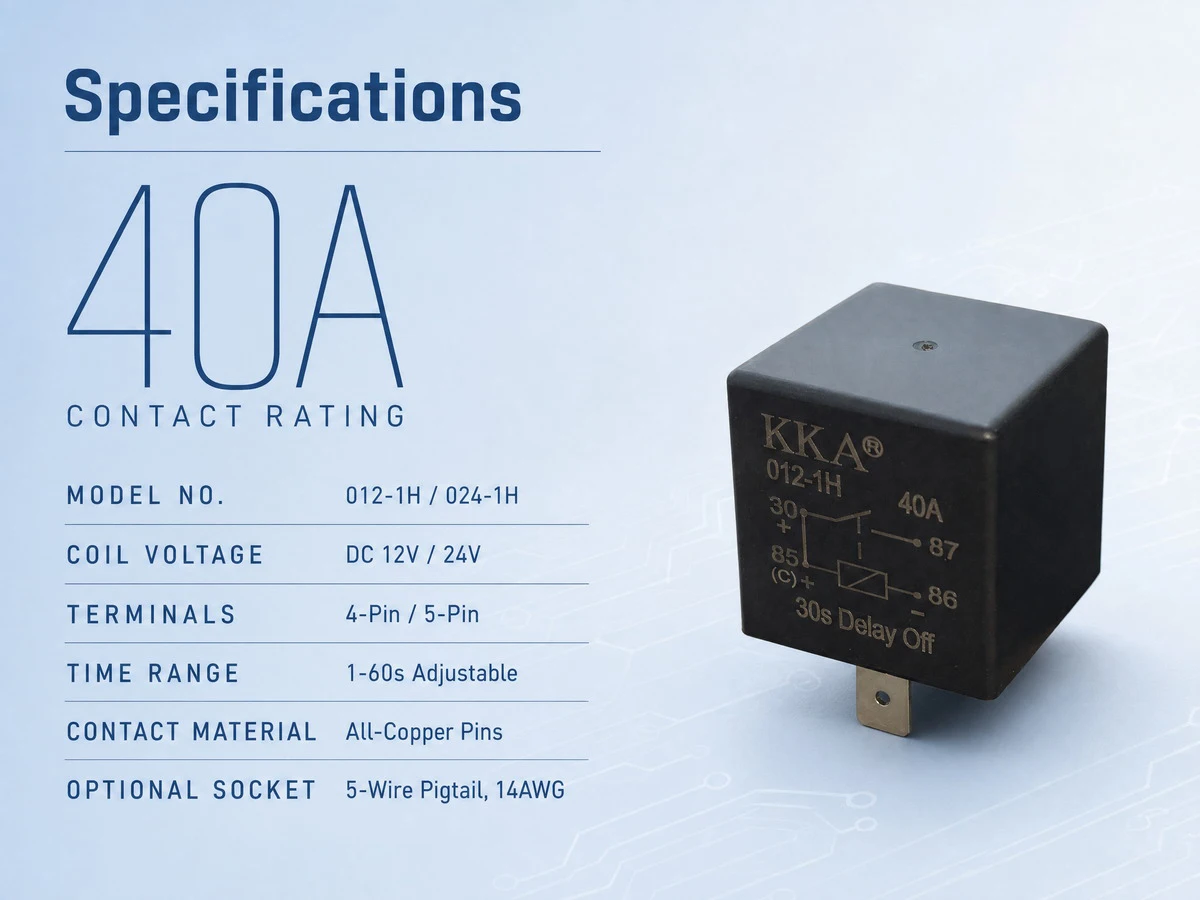 12V Time Delay Relay SPDT SPST Relay, 1s 6s 10s 30s 1min Second Delay on Relay, Programmable Delay on Delay Off Relay
