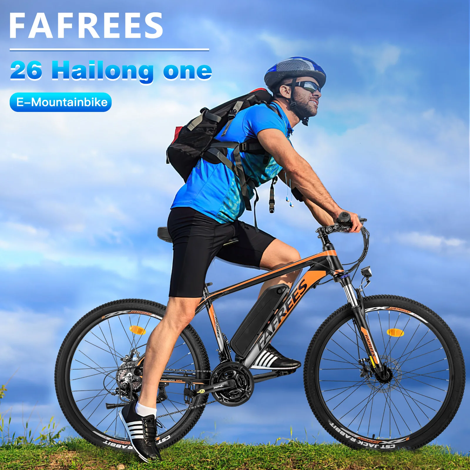 Fafrees Electric Mountain Bike for Adults 26 inch MTB E-bike with 36V 13.5Ah Removable Battery 21 Speed 55-65km Range