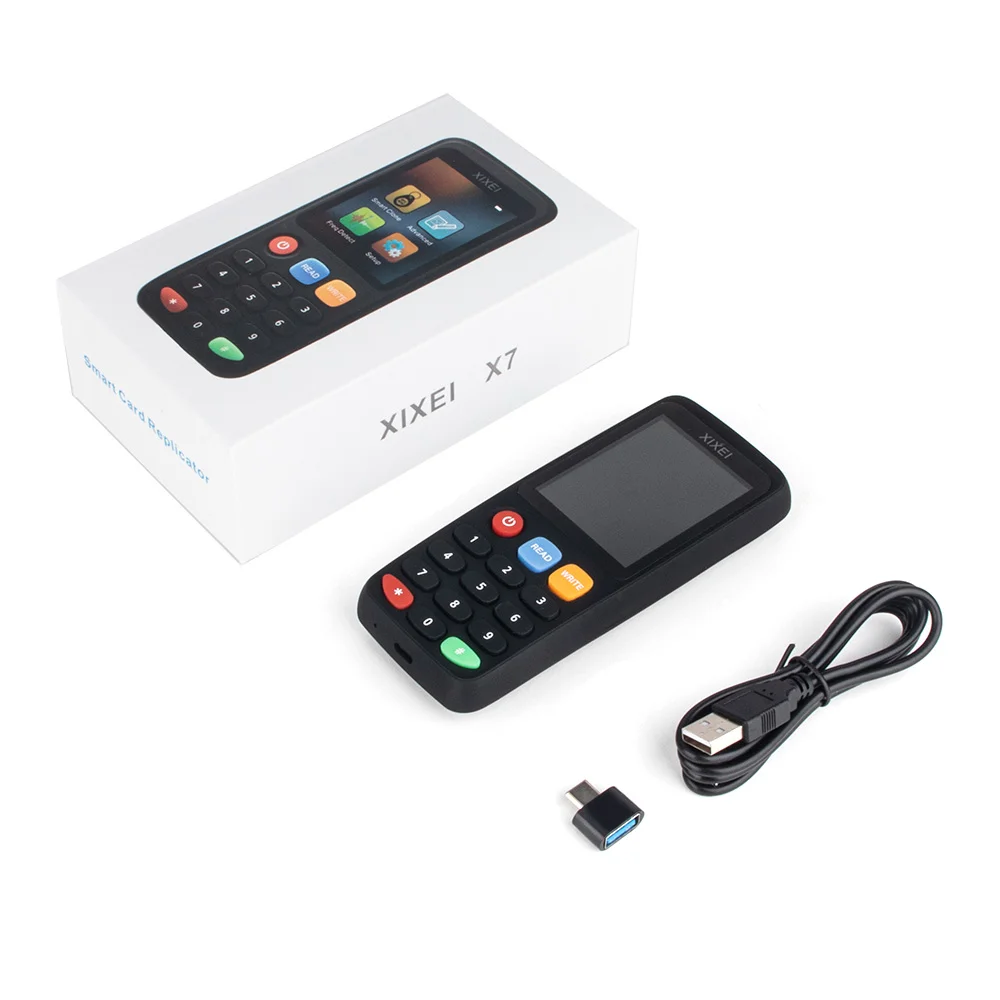 X7 Smart Card Reader RFID Key Clone Copier IC ID Token Copy Duplicator 125Khz Badge Writer 13.56Mhz NFC Tag Programmer