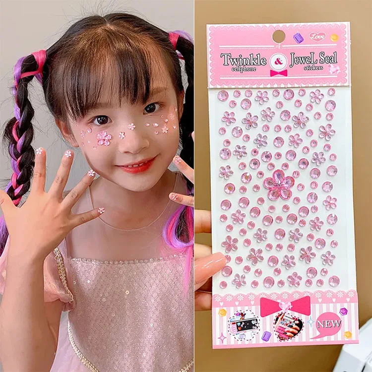Glitter Face Stickers for Children Rhinestones for Eyes Face Diamonds Bright Stickers Festival Makeup Jewels Stickers ZS006