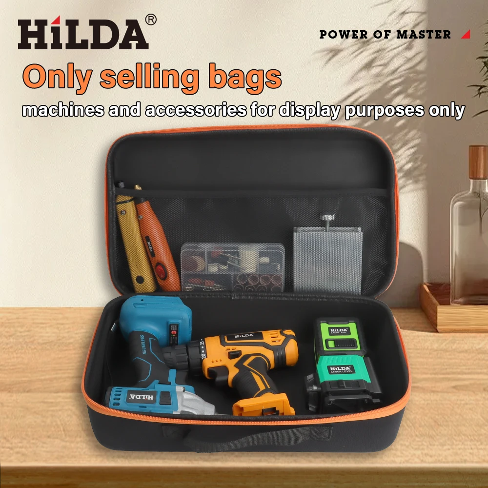 HILDA Large Capacity Tool Bag 3 Sizes Waterproof and Shock Absorbing Bag Electrical Hardware Tool Bag Portable Storage Handbag