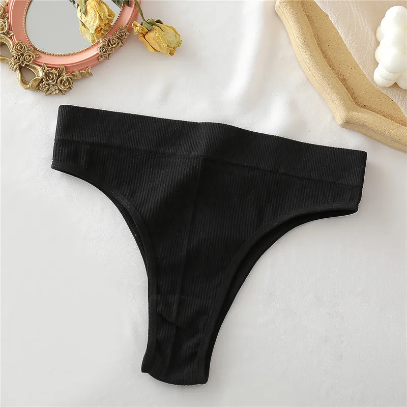 3PCS/Set Women's Cotton Panties Seamless High Waisted Thongs Comfortable Sexy Female Underpants Panties Briefs Intimates S-XL