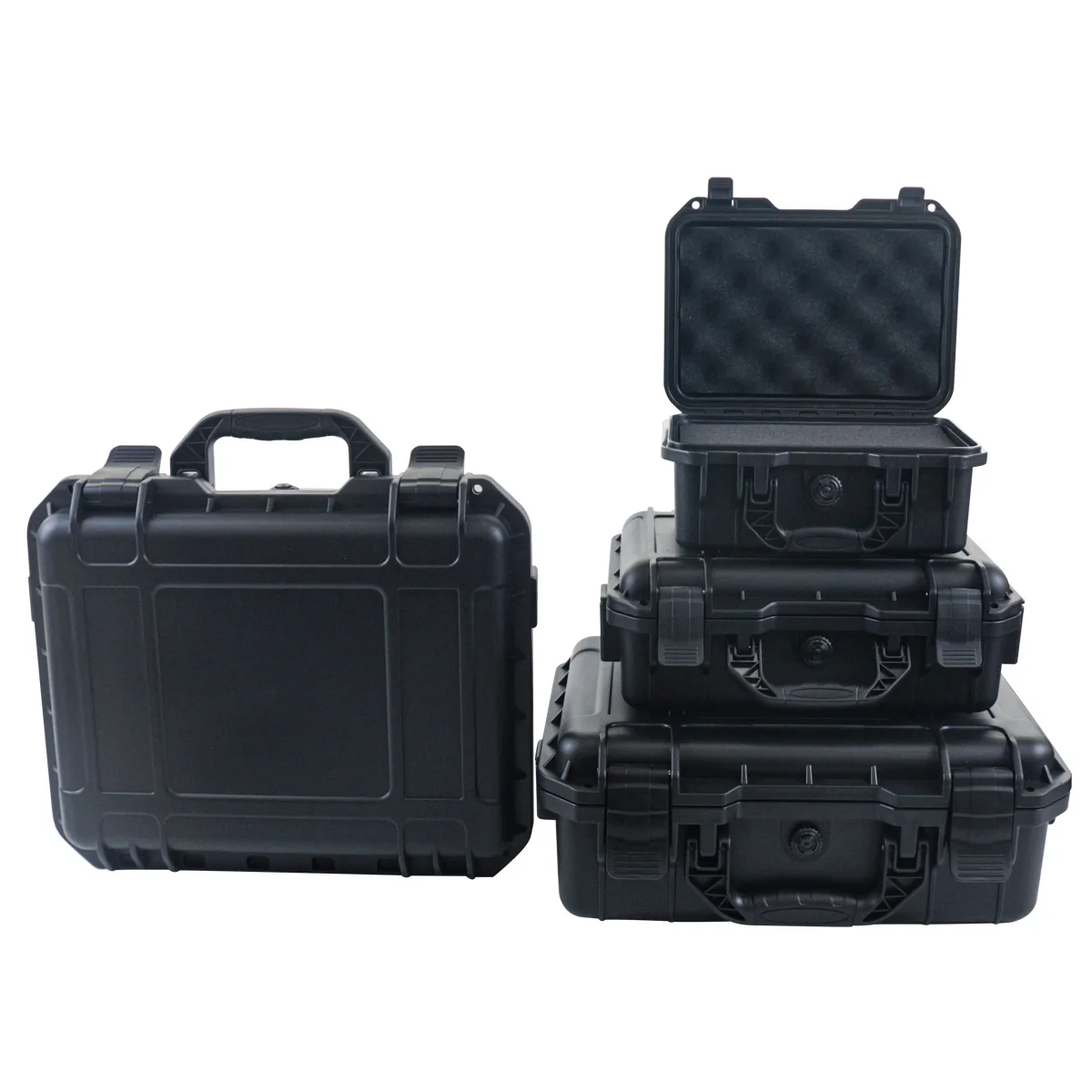 1pc Portable Plastic Protective Safety Tool Box, Waterproof Anti-fall Precision Instrument Case, Sponge Shockproof ToolBox