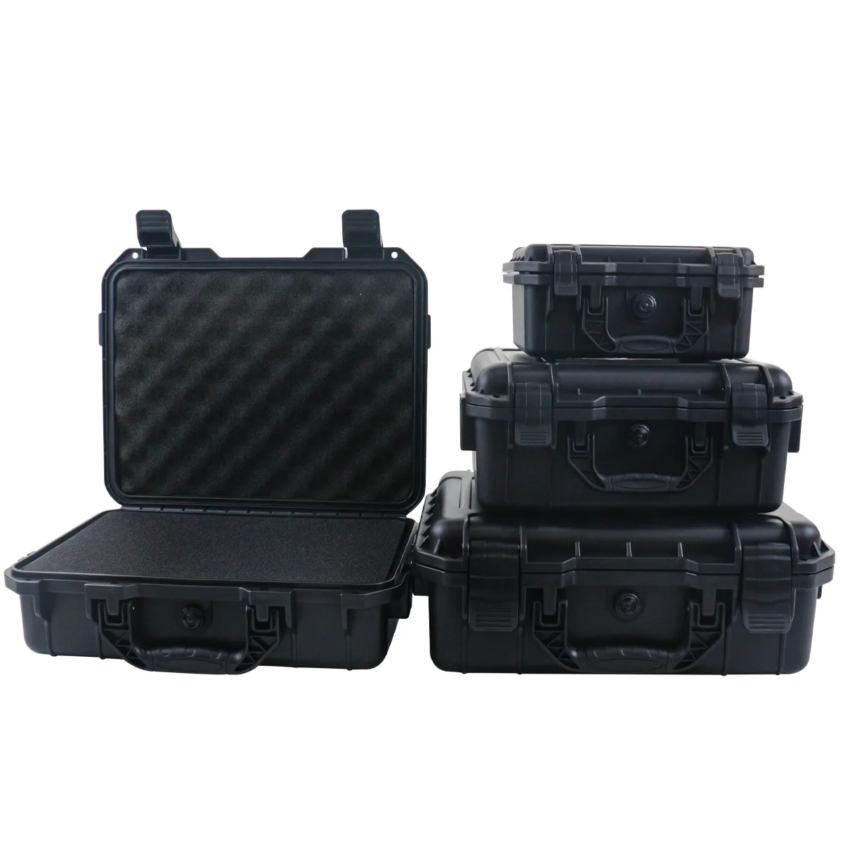 1pc Portable Plastic Protective Safety Tool Box, Waterproof Anti-fall Precision Instrument Case, Sponge Shockproof ToolBox