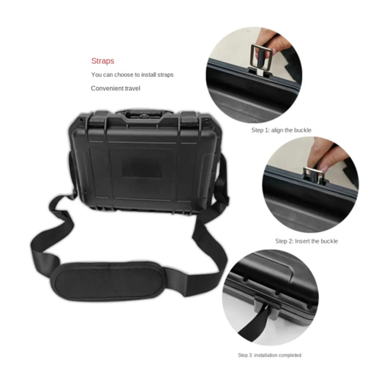 1pc Portable Plastic Protective Safety Tool Box, Waterproof Anti-fall Precision Instrument Case, Sponge Shockproof ToolBox