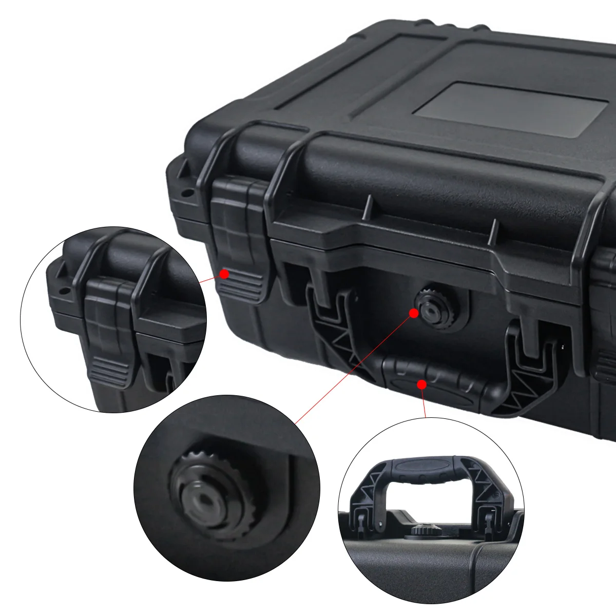 1pc Portable Plastic Protective Safety Tool Box, Waterproof Anti-fall Precision Instrument Case, Sponge Shockproof ToolBox
