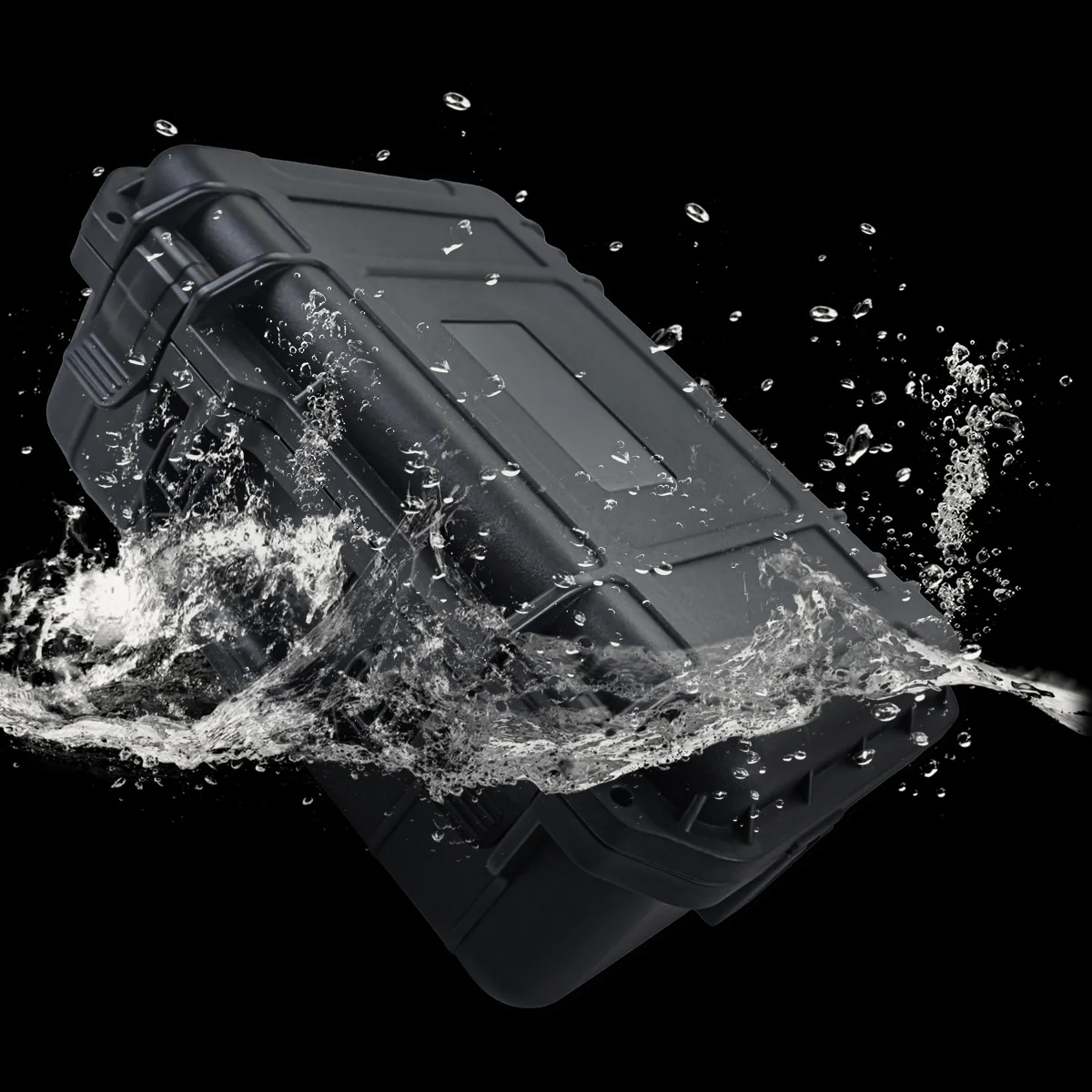 1pc Portable Plastic Protective Safety Tool Box, Waterproof Anti-fall Precision Instrument Case, Sponge Shockproof ToolBox