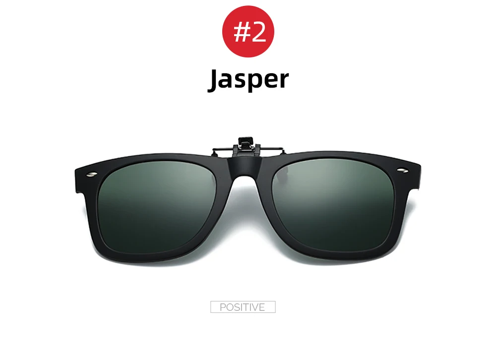 VIVIBEE Flip Up Clip on Sun Glasses for Men Driving Sunglasses Light Fishing Female Anti-UVA UVB Polarized Night Vision Lens