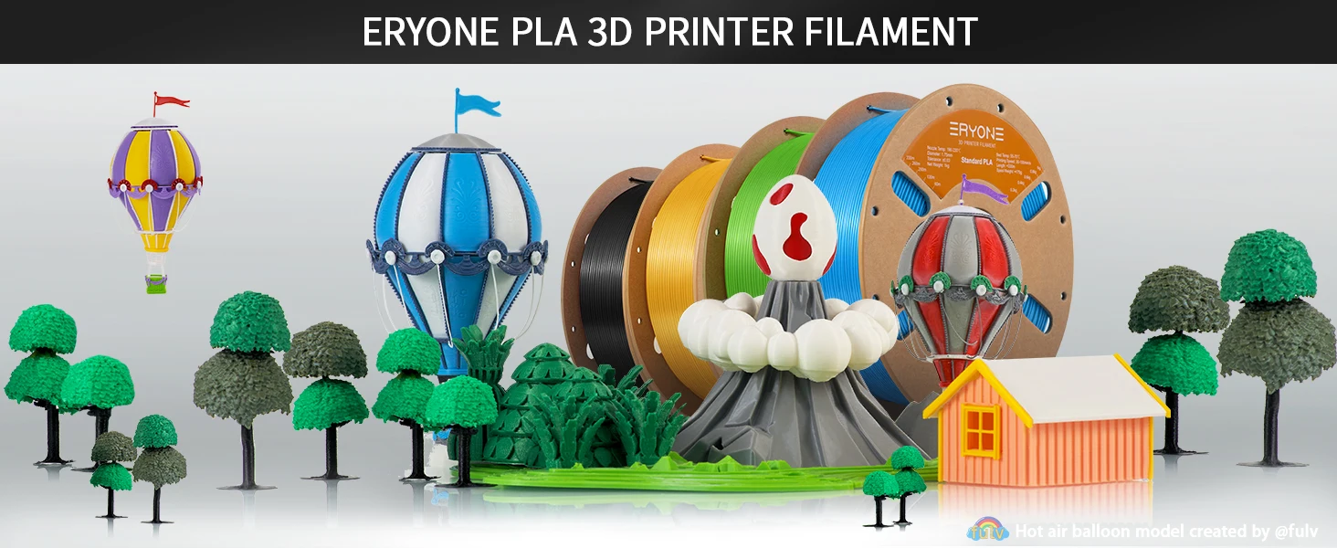 ERYONE 10KG Standard PLA Premium Filament 1.75mm 3D Print, Multicolor Available,Big Sale 1kg PLA Filament,1kg/spool