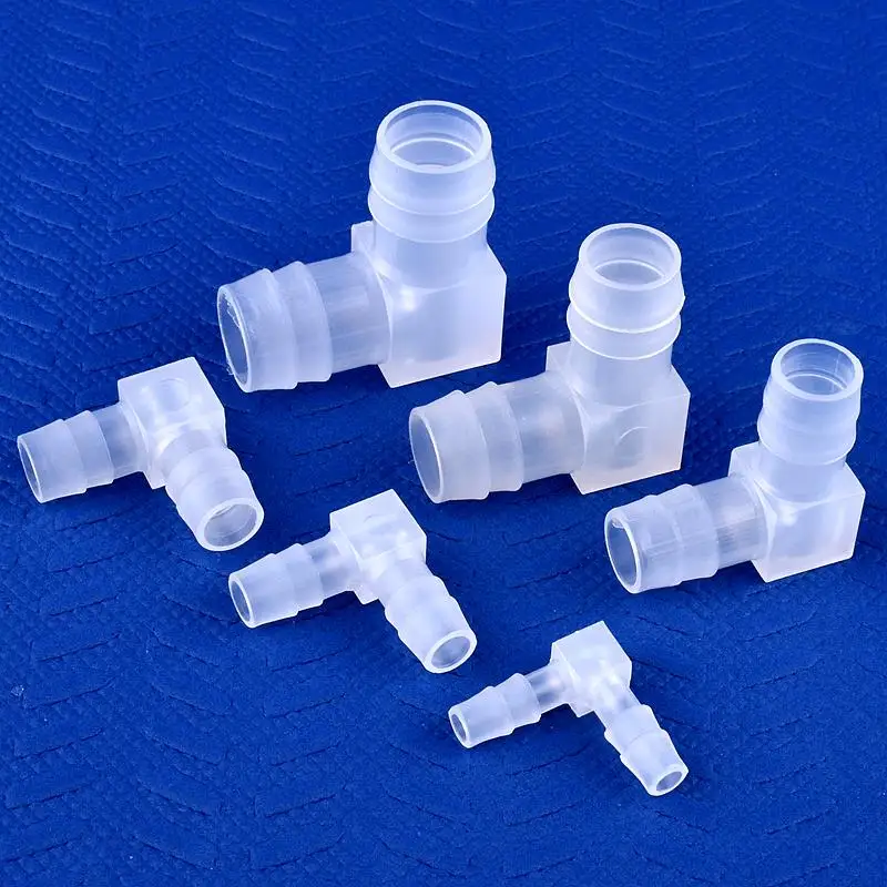 5~200pcs 4~20mm PP Elbow Connectors Aquarium Tank Fittings Air Pump Aerator Pagoda Joint Garden Irrigation Medical Hose Joints