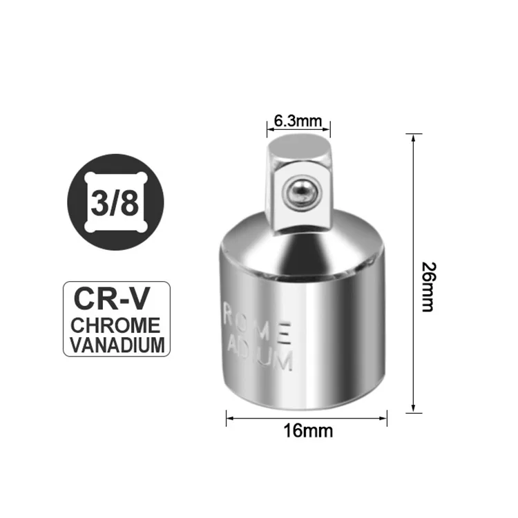 Ratchet Wrench Socket Converter Sleeve Head Adapter 1/2" Big Fly to 3/8" Fly to 1/4" Stainless Steel to 1/4" to 1/2" to 3/8"