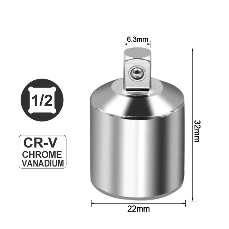 Ratchet Wrench Socket Converter Sleeve Head Adapter 1/2" Big Fly to 3/8" Fly to 1/4" Stainless Steel to 1/4" to 1/2" to 3/8"