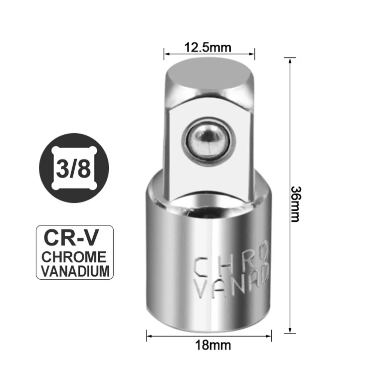 Ratchet Wrench Socket Converter Sleeve Head Adapter 1/2" Big Fly to 3/8" Fly to 1/4" Stainless Steel to 1/4" to 1/2" to 3/8"