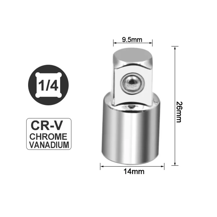 Ratchet Wrench Socket Converter Sleeve Head Adapter 1/2" Big Fly to 3/8" Fly to 1/4" Stainless Steel to 1/4" to 1/2" to 3/8"