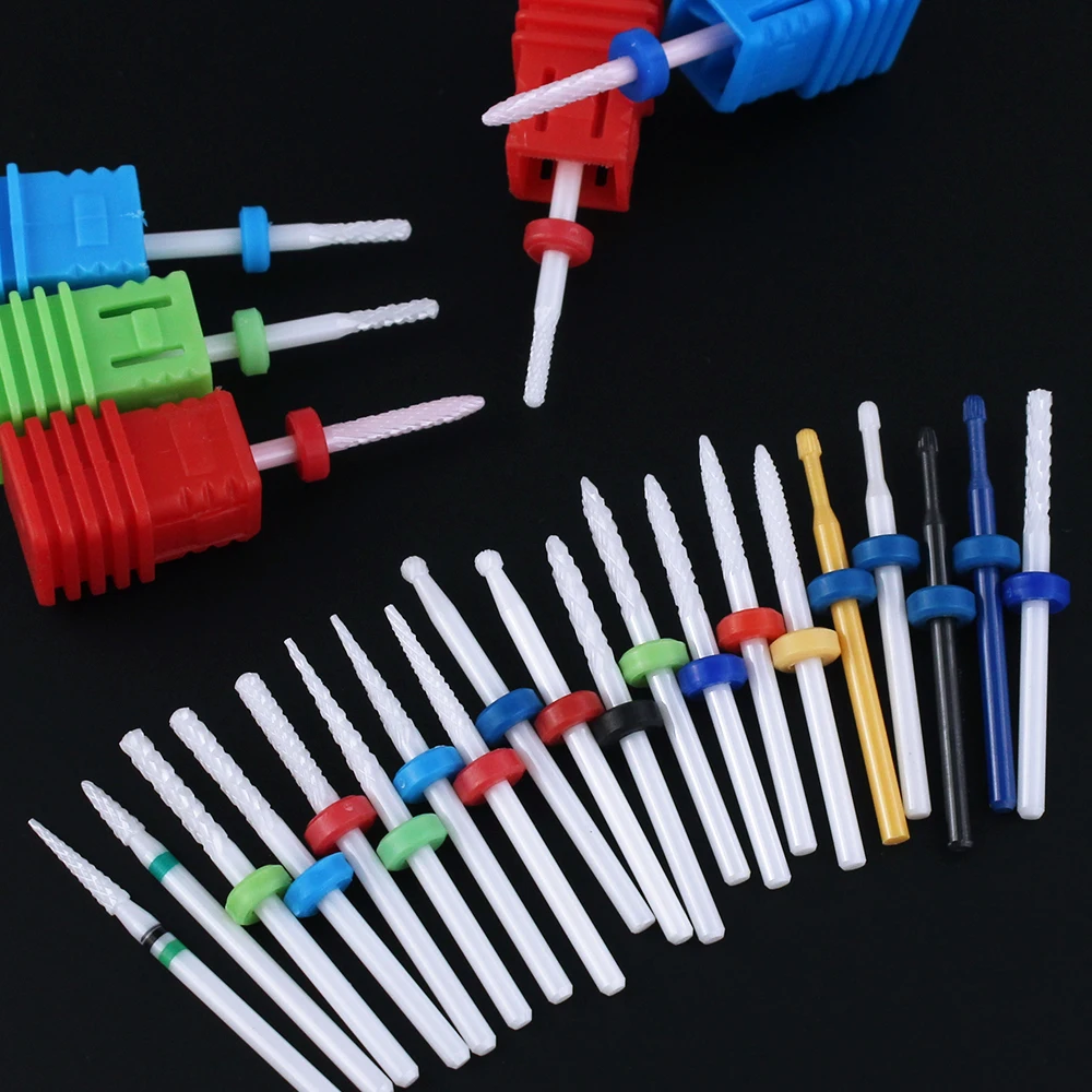 Small Ball Ceramic Nail Drill Bit Milling Cutter For Manicure Pedicure Apparatus Manicure Gel Polish Remove Nail Bits