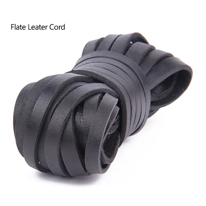 2Meter Genuine Cow Leather Cords Round Flat Leather Strap String Rope for DIY Necklace Bracelet Jewelry Making Accessories