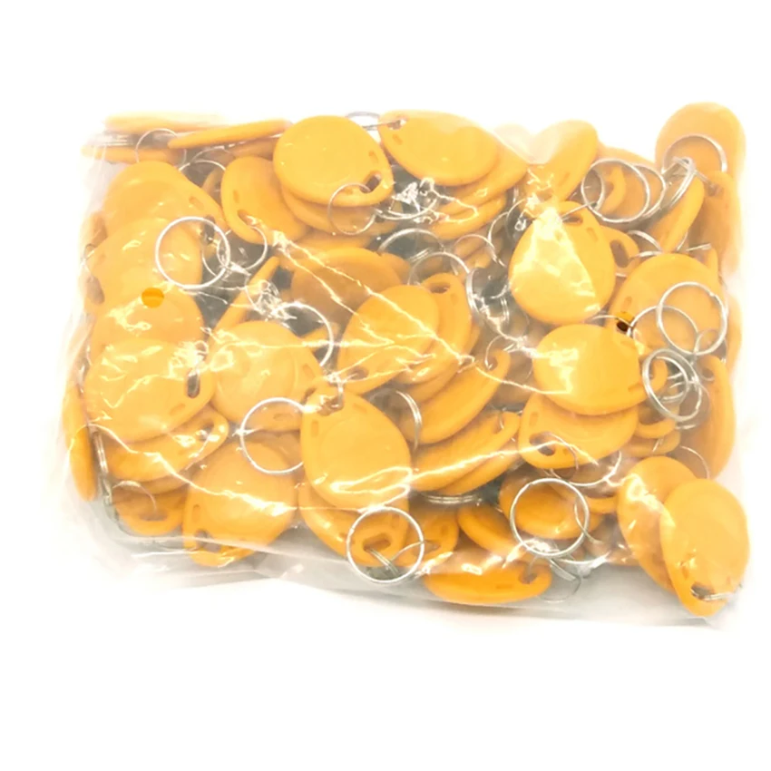 100pcs 125Khz RFID Tag Proximity Keyfobs Ring Access Control Card 11 Colour for Access Control Time Attendance Read-only