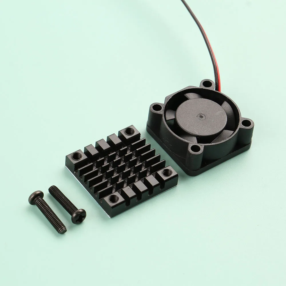 25x25mm 25*50mm Heatsink and 5V 12V Cooling Fan Combination Aluminum Radiator Small Cooler for PCB Raspberry Pi RPI