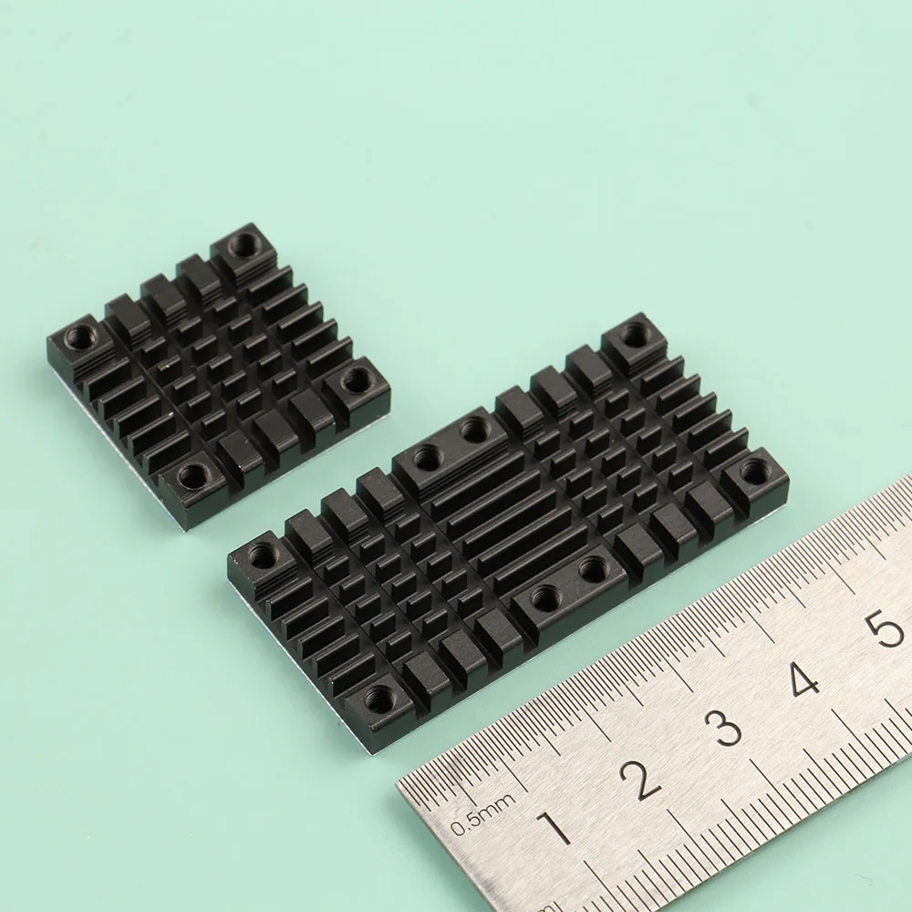 25x25mm 25*50mm Heatsink and 5V 12V Cooling Fan Combination Aluminum Radiator Small Cooler for PCB Raspberry Pi RPI