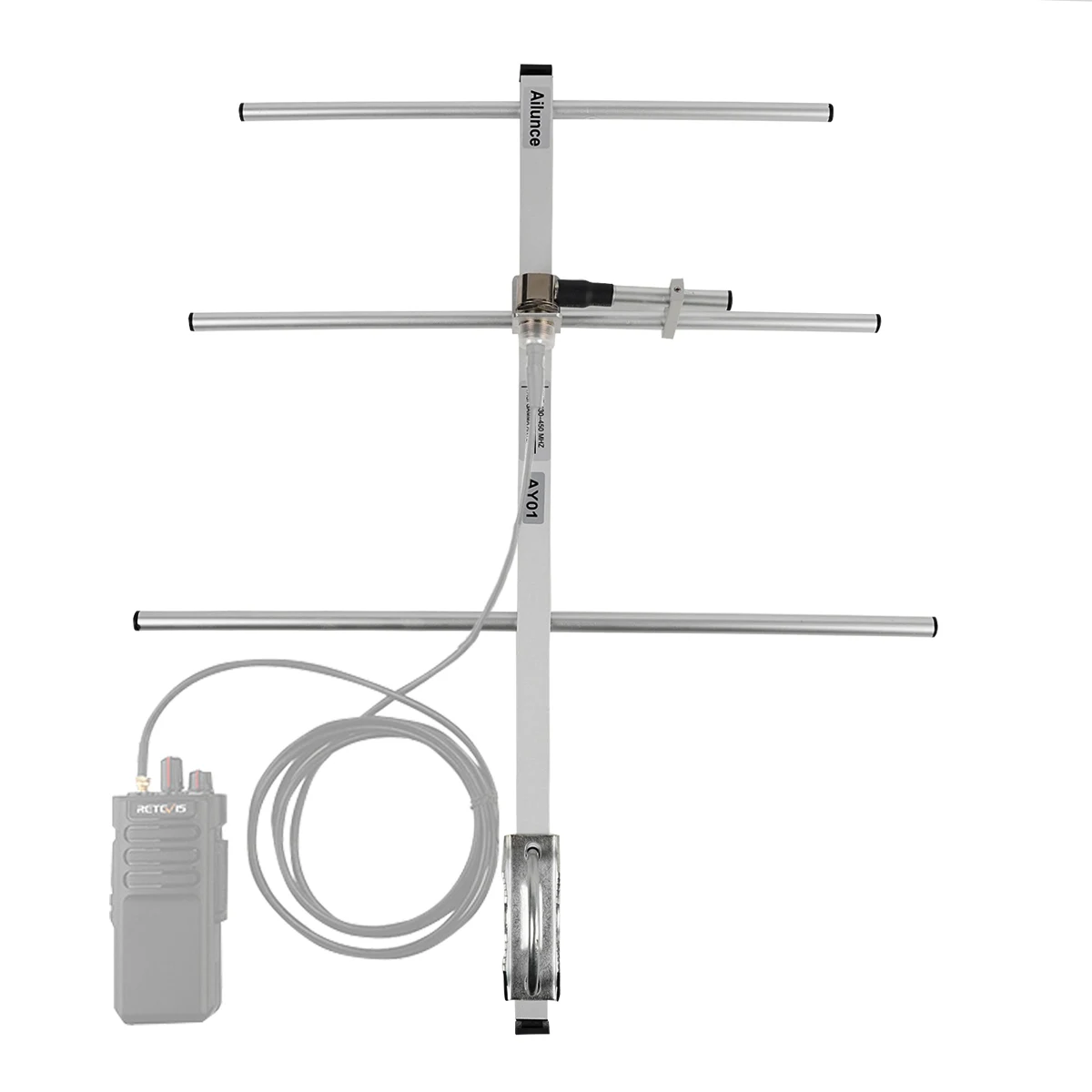 RETEVIS Ailunce AY04/1/2/3 High Gain Ham Radio Yagi Antenna SL16-K VHF/UHF Walkie Talkie Yagi–Uda Antenna Two-way Radio Repeater