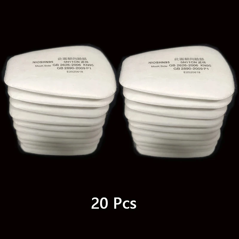5N11 Dust Cotton Filter Paper Filters For 6001/6200/7502/6800 Series Chemical Spraying Painting Respirator Gas Mask Accessory