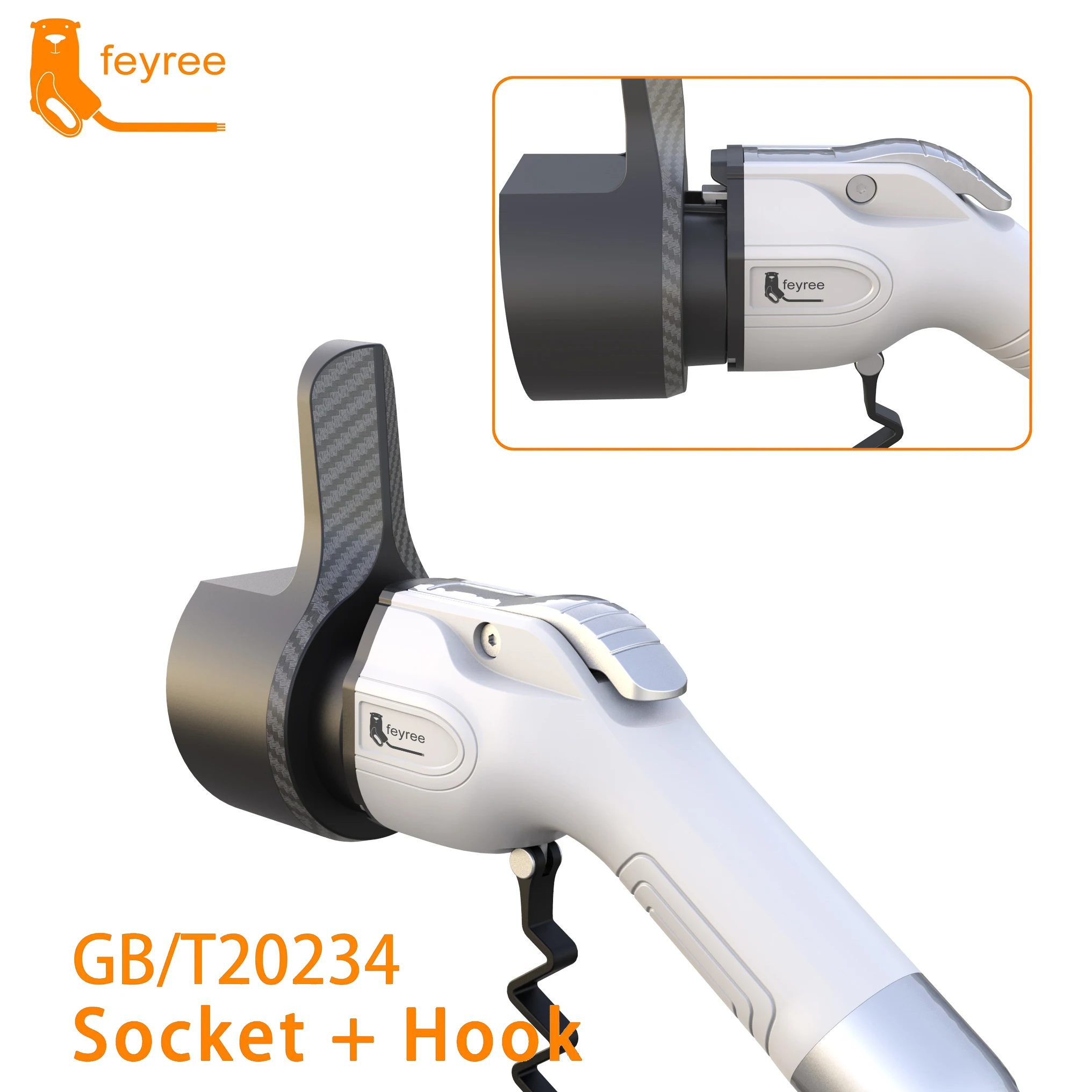 feyree EV Charger GB/T Type Holder Wall Mount Electric Car Charging Cable Organizer Wall Bracket Charger Holder for Electric Car
