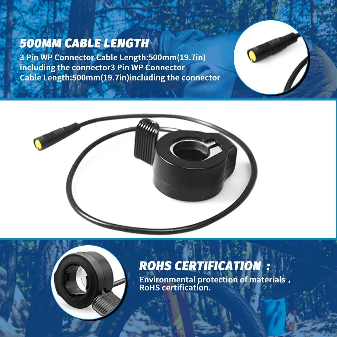 Electric Bike Throttle Grip 24V 36V 48V Waterproof Connector E Bike Twist Throttle for Bafang Motor Electric Bicycle Accessories
