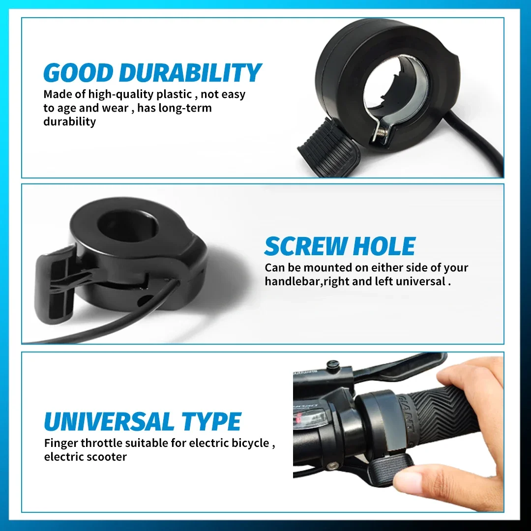 Electric Bike Throttle Grip 24V 36V 48V Waterproof Connector E Bike Twist Throttle for Bafang Motor Electric Bicycle Accessories