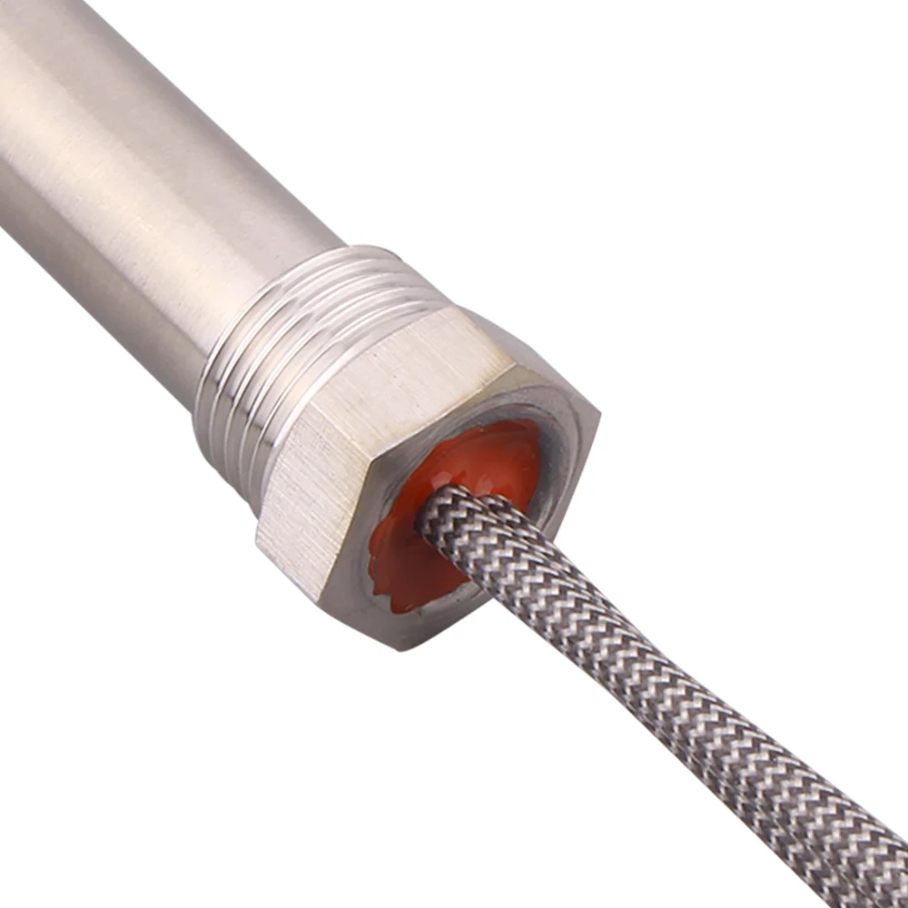 Immersion Cartridge Heater 1/2" Thread Cylindrical Hot Rod Resistance 220V 300W 500W 1KW/1.5/2KW Electric Water Heating Element