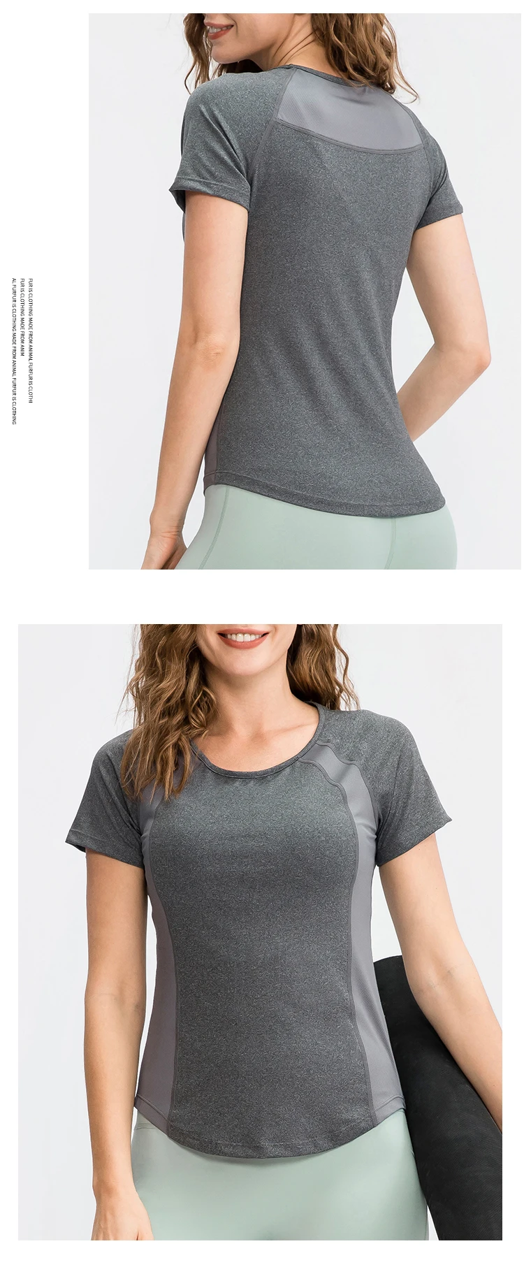Women Yoga Tops Breathable Sport Fitness Workout Running Yoga Top Quick Dry Short Sleeve Gym T Shirt