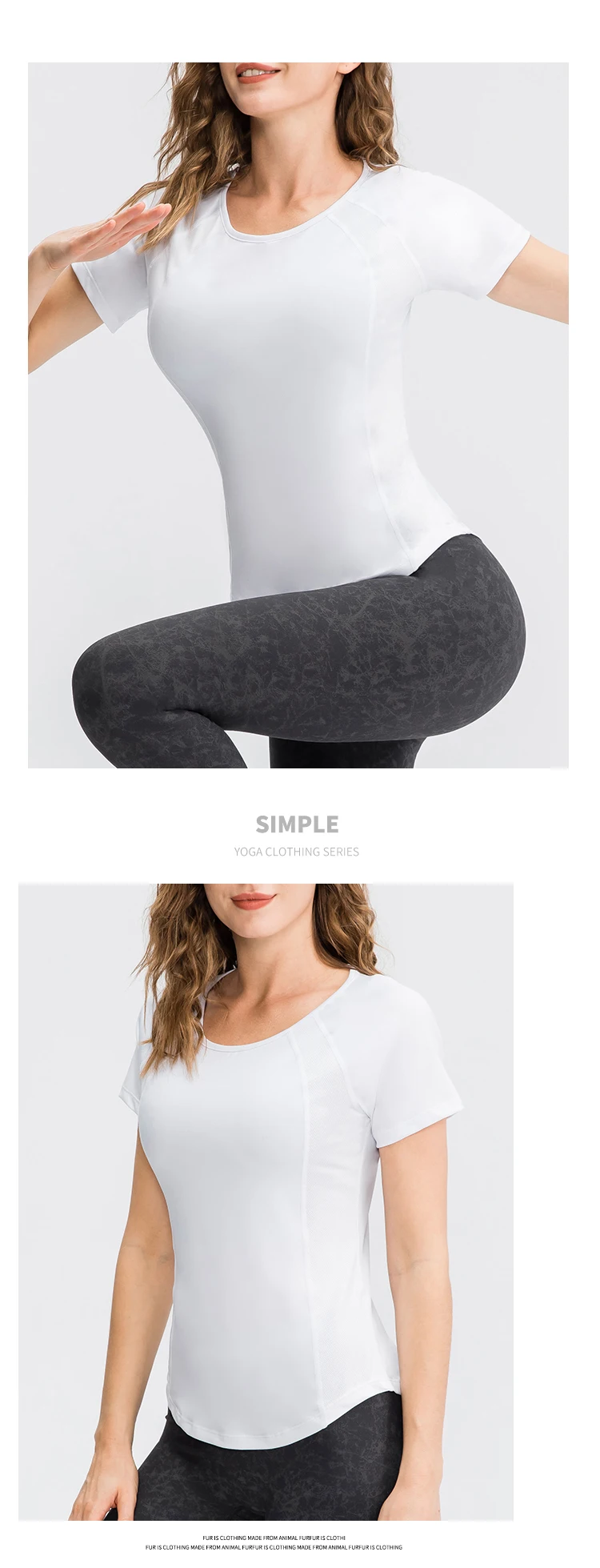 Women Yoga Tops Breathable Sport Fitness Workout Running Yoga Top Quick Dry Short Sleeve Gym T Shirt