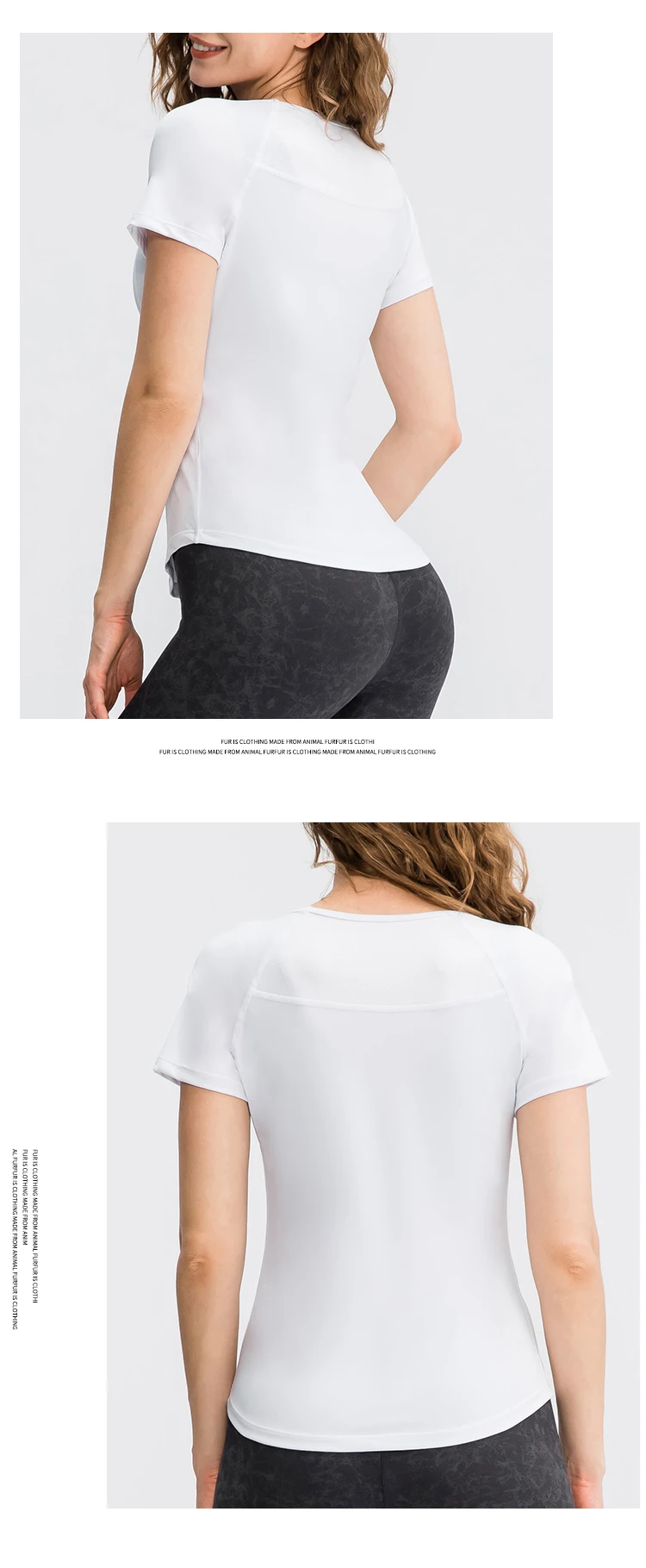 Women Yoga Tops Breathable Sport Fitness Workout Running Yoga Top Quick Dry Short Sleeve Gym T Shirt