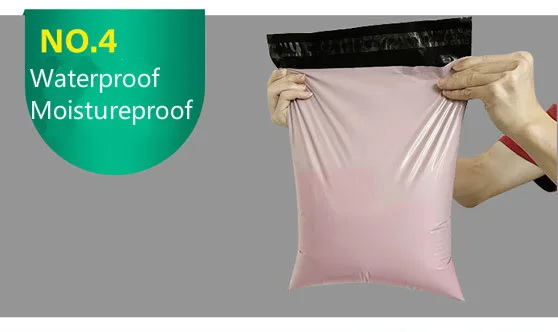 INPLUSTOP New Pink Color Envelope Storage Bags PE Plastic Courier Shipping Bag Waterproof Self Adhesive Seal Pouch Mailing Bags