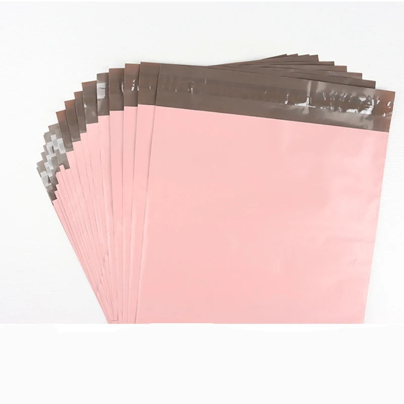 INPLUSTOP New Pink Color Envelope Storage Bags PE Plastic Courier Shipping Bag Waterproof Self Adhesive Seal Pouch Mailing Bags